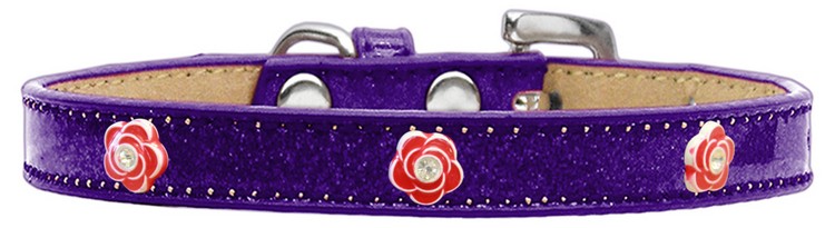 Red Rose Widget Dog Collar Purple Ice Cream Size 20